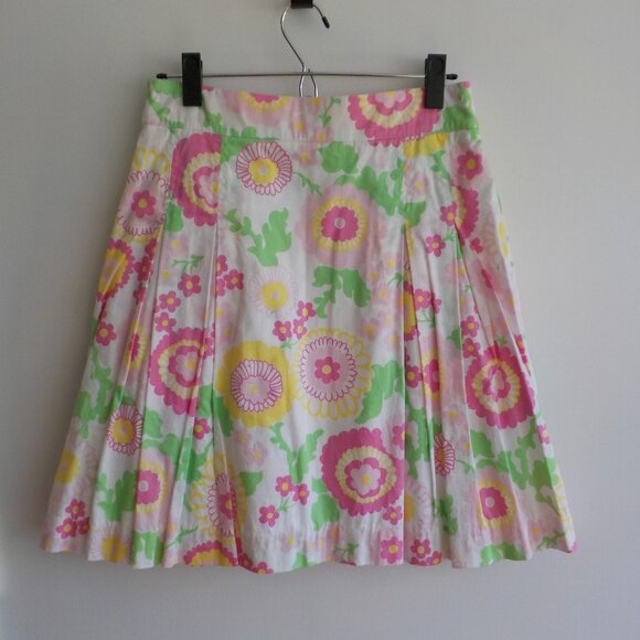 Lilly Pulitzer Skirt - Floral Spring Flare Lined - Size 2- 100% Cotton   (597) - Picture 7 of 7